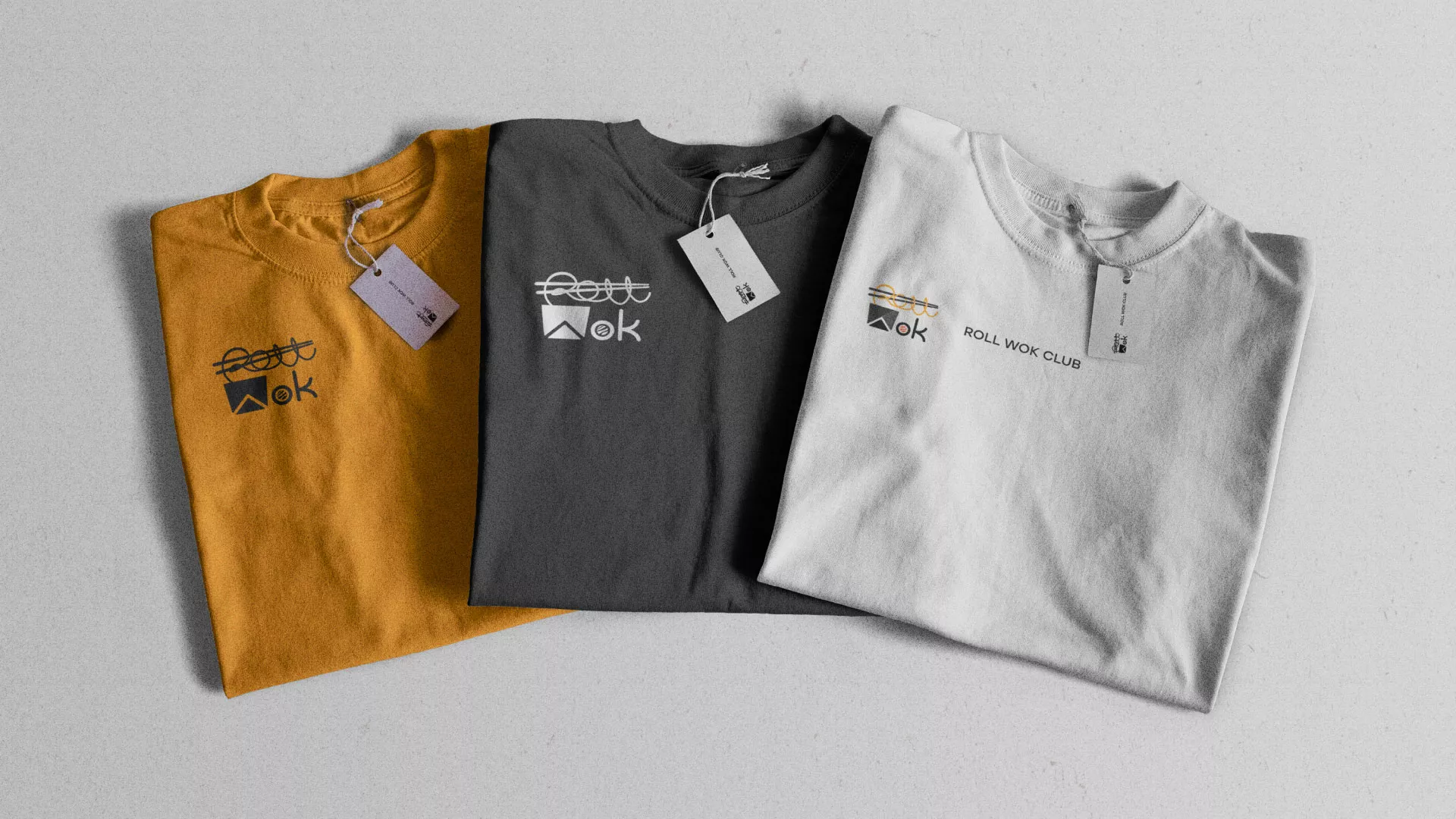 Разработка логотипа суши-бара «Roll Wok Club» в Пскове