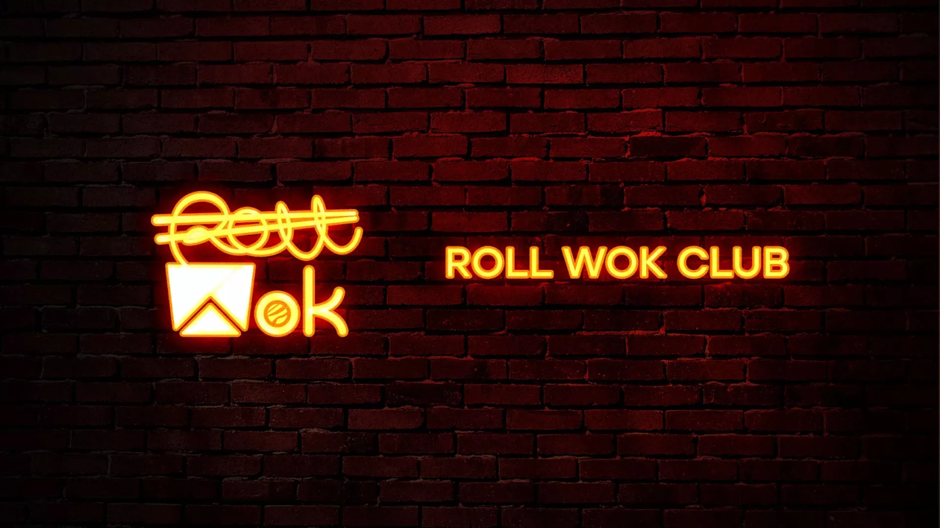 Разработка интерьерной вывески суши-бара «Roll Wok Club» в Пскове
